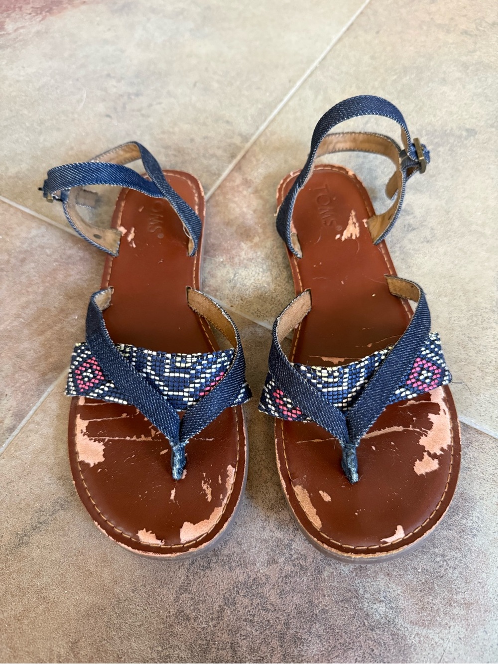 TOMS Women's Navy Sandals